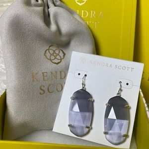 Kendra Scott | Esme Silver Drop Earrings Slate NWT